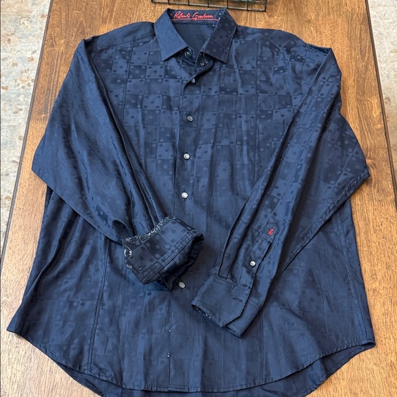 Robert Graham Dark Blue Men's Dress Shirt